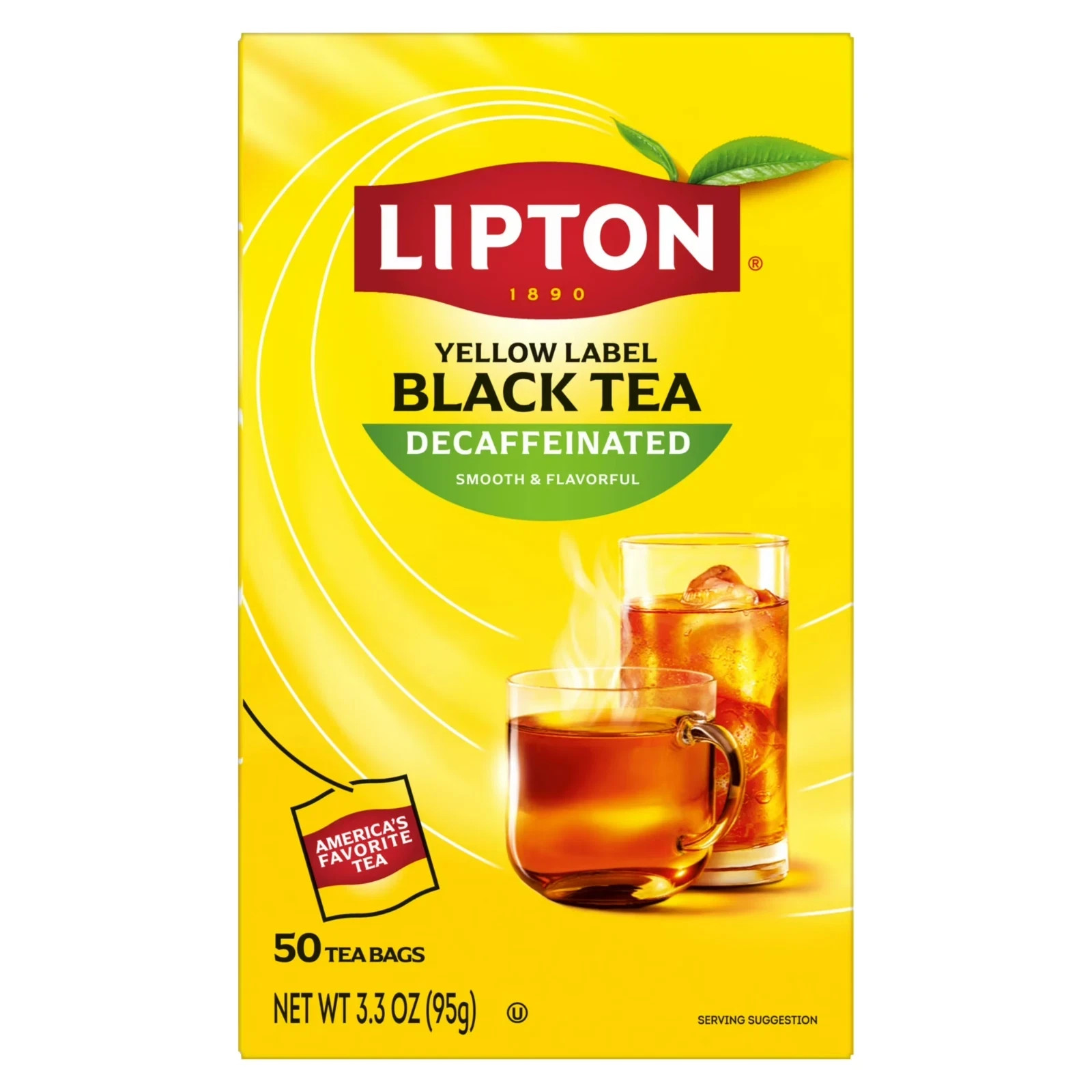 Lipton Black Tea Bags, Decaffeinated, 50 Count,,,….