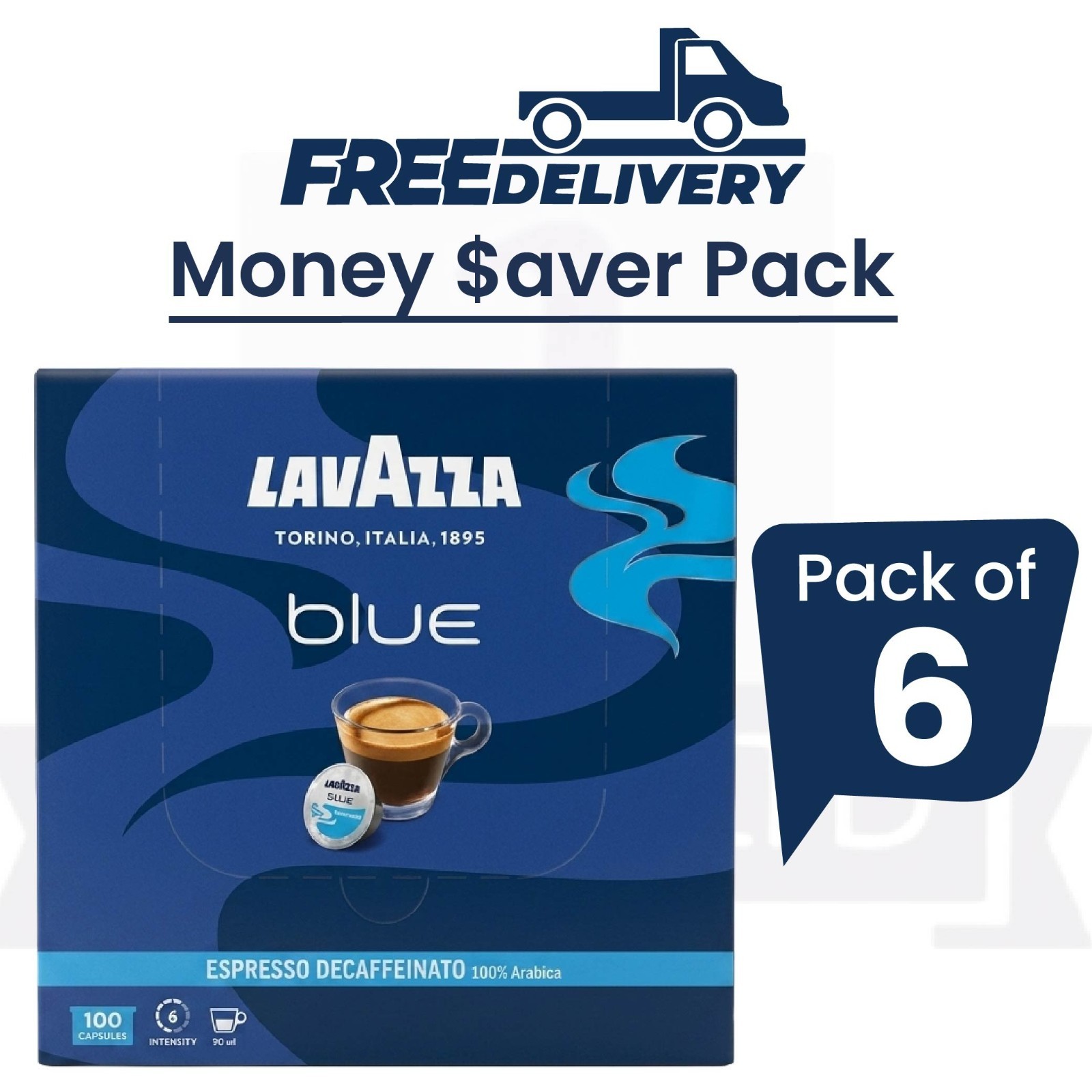 Lavazza BLUE Capsules Espresso Decafeinated Coffee Blend Medium Roast (PACK 600)