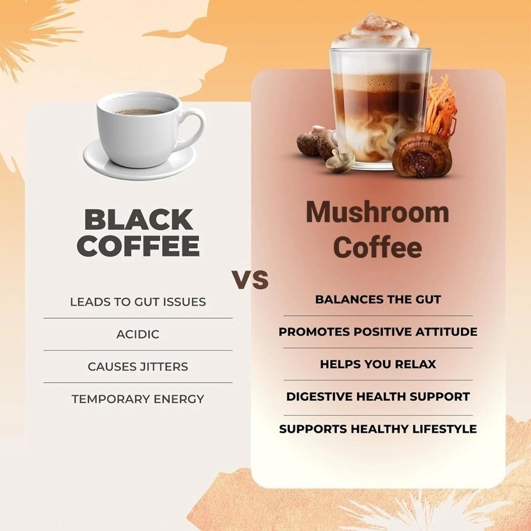 4 Pack Mushroom Blend Instant Coffee Organic Formula 30 Servings Beverage NEW