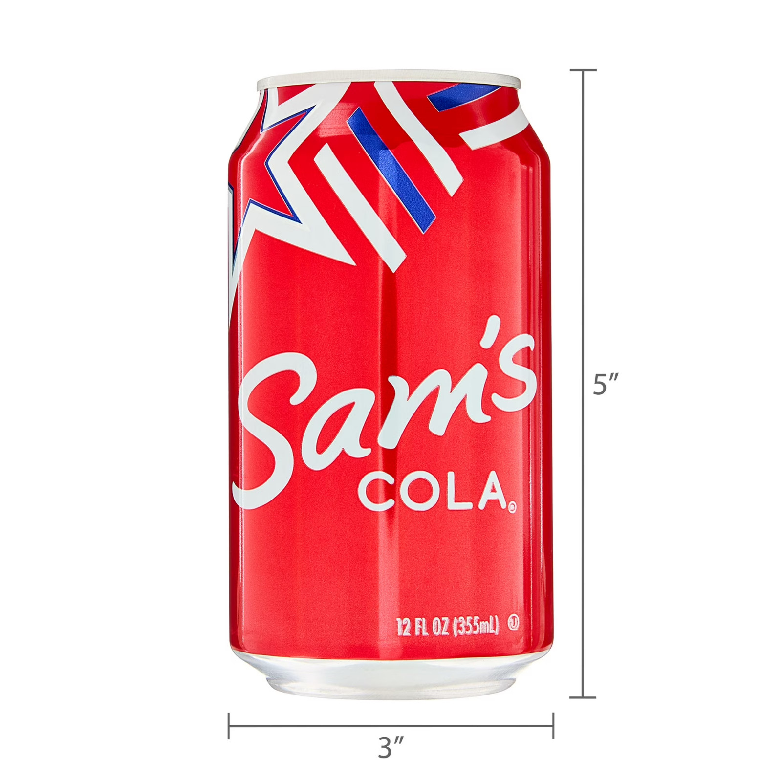 Sams Cola Soda Pop, 12 fl oz, 24 Pack Cans