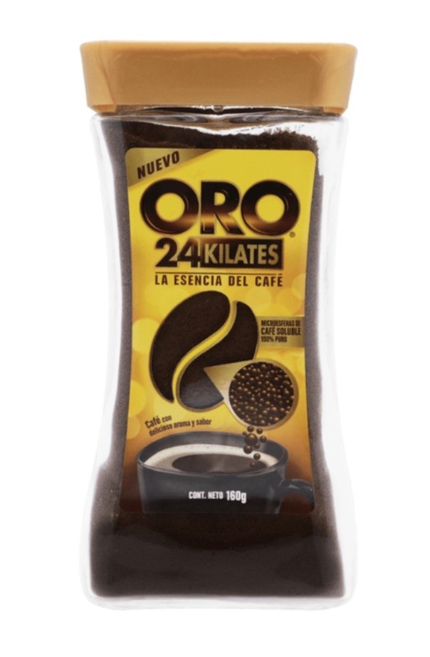 1 – ORO CAFE 24 KILATES MICROESFERAS INSTANT COFFEE 160G (5.64oz) MICROSPHERES