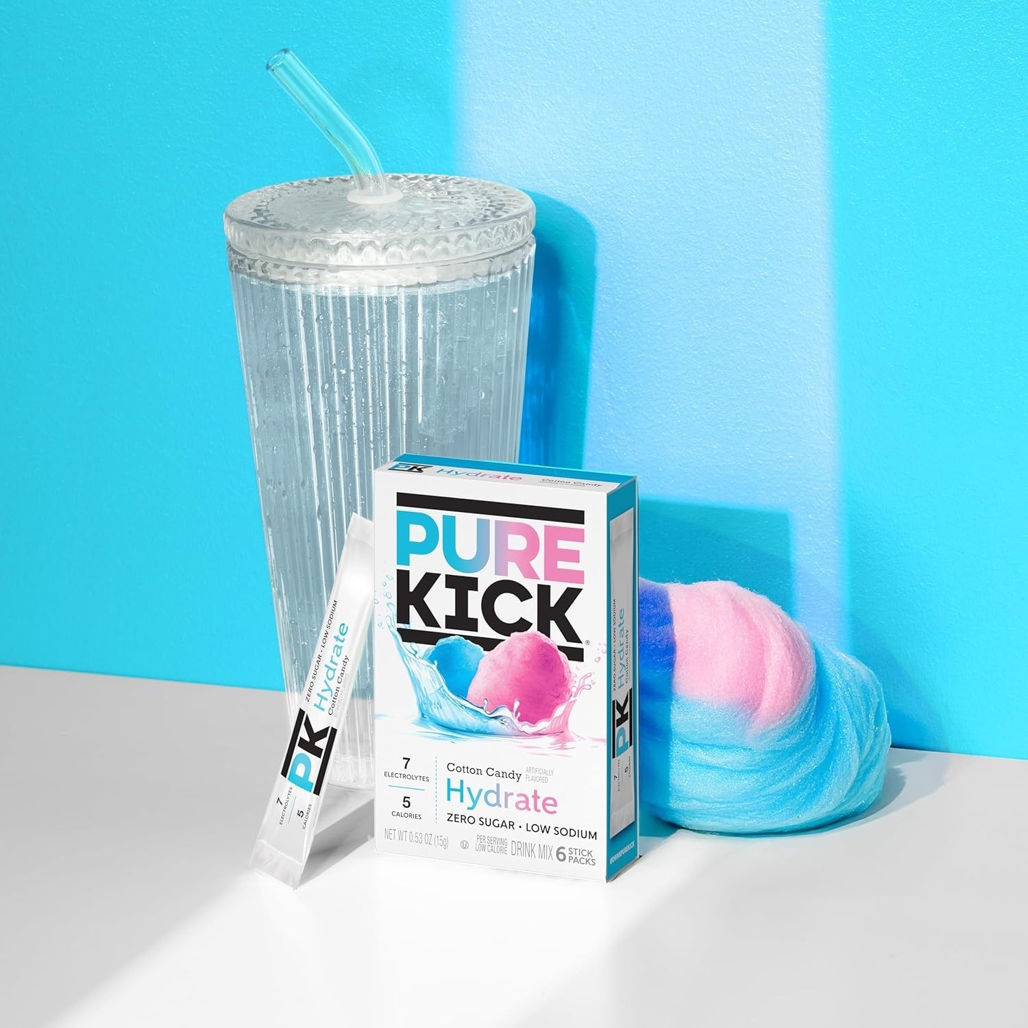 Hydration Drink Mix Singles To Go Cotton Candy 12 Boxes 6 Packets 72 Total