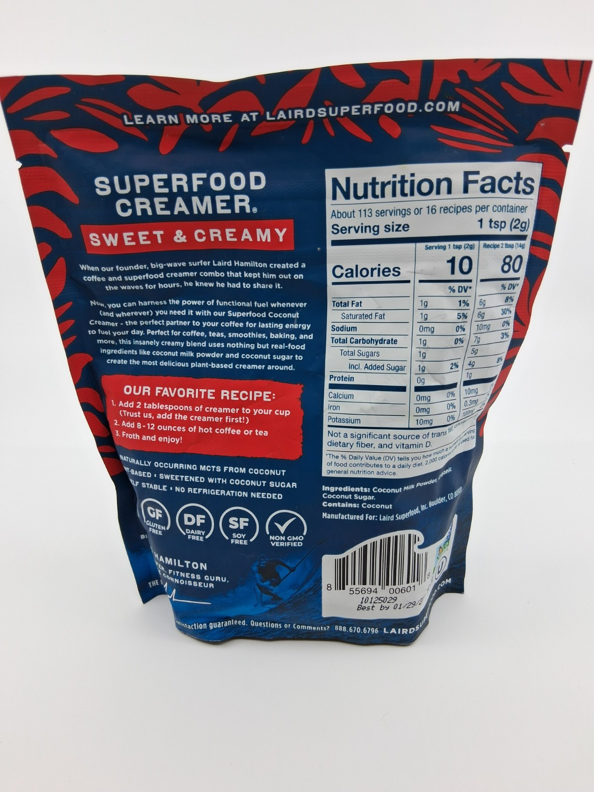 Laird Superfood Creamer Sweet and Creamy – 113 servings – BB 1/2027