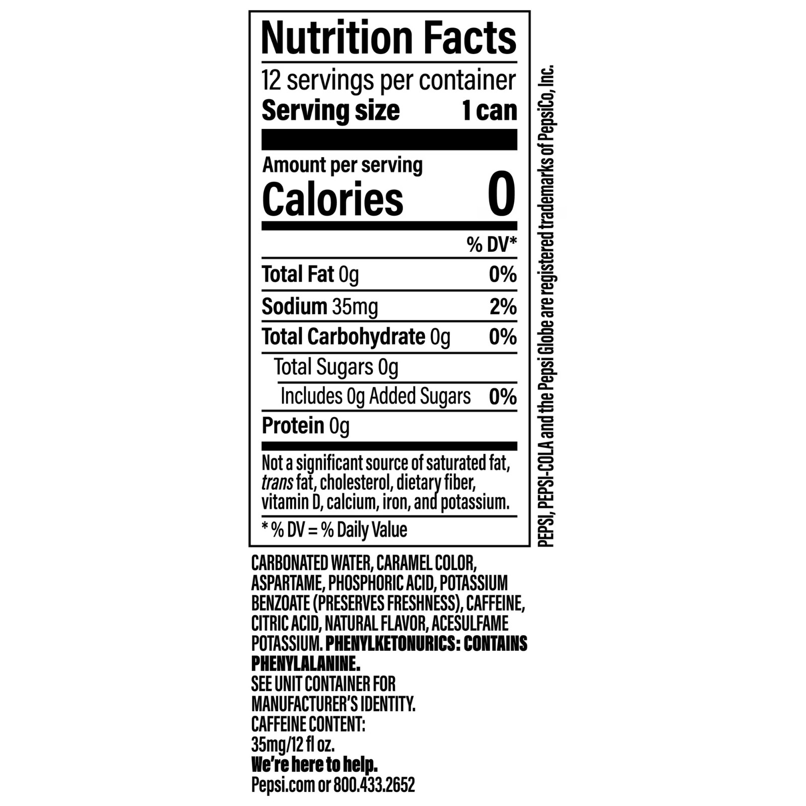 Diet Pepsi Cola Soda Pop 12 fl oz 12 Pack Cans