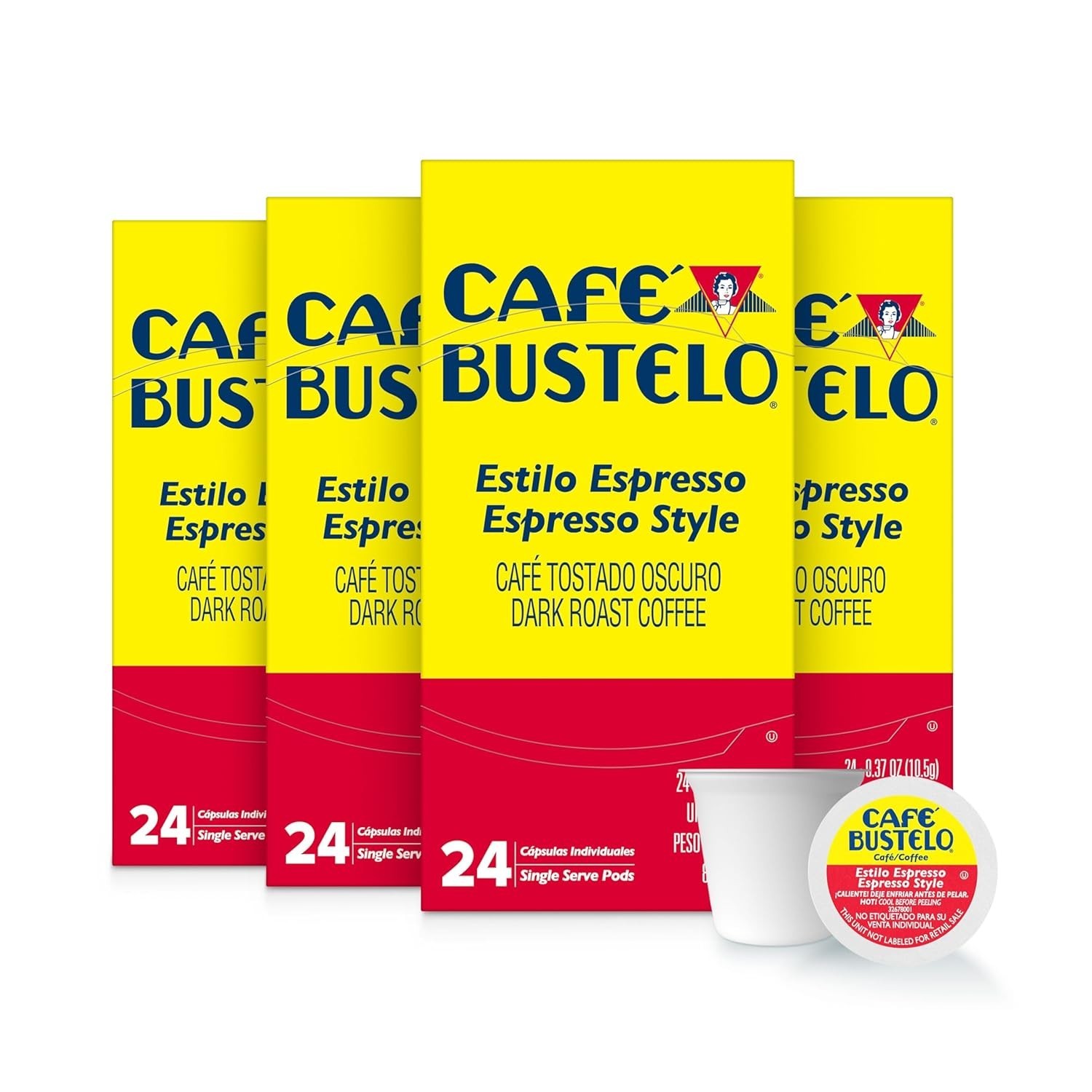 Bold Café Bustelo Espresso Style Dark Roast K-Cups, 96 Count, Perfect Anytime