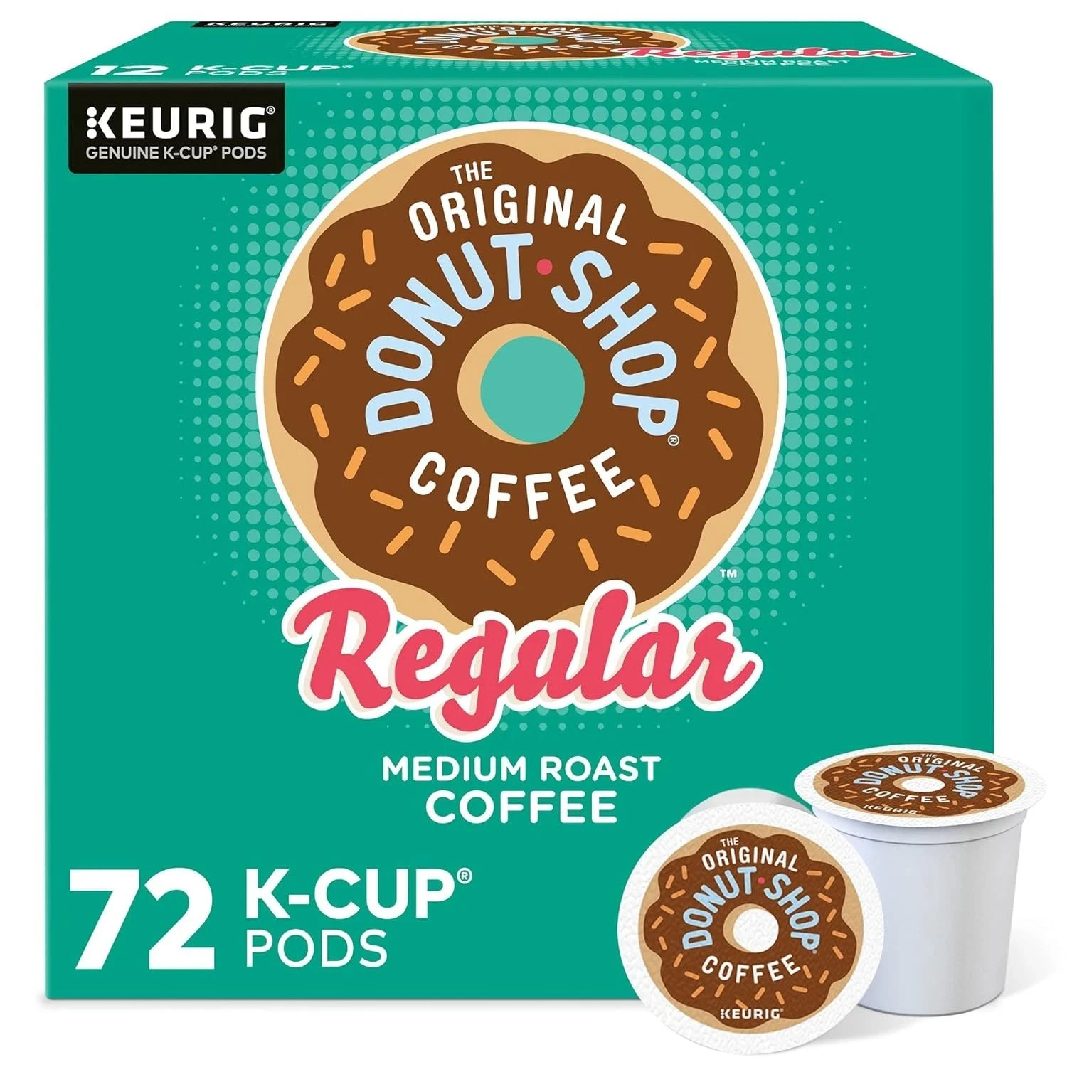 The Original Donut Shop Regular K-Cup Pods, Medium Roast Coffee, 72 Count