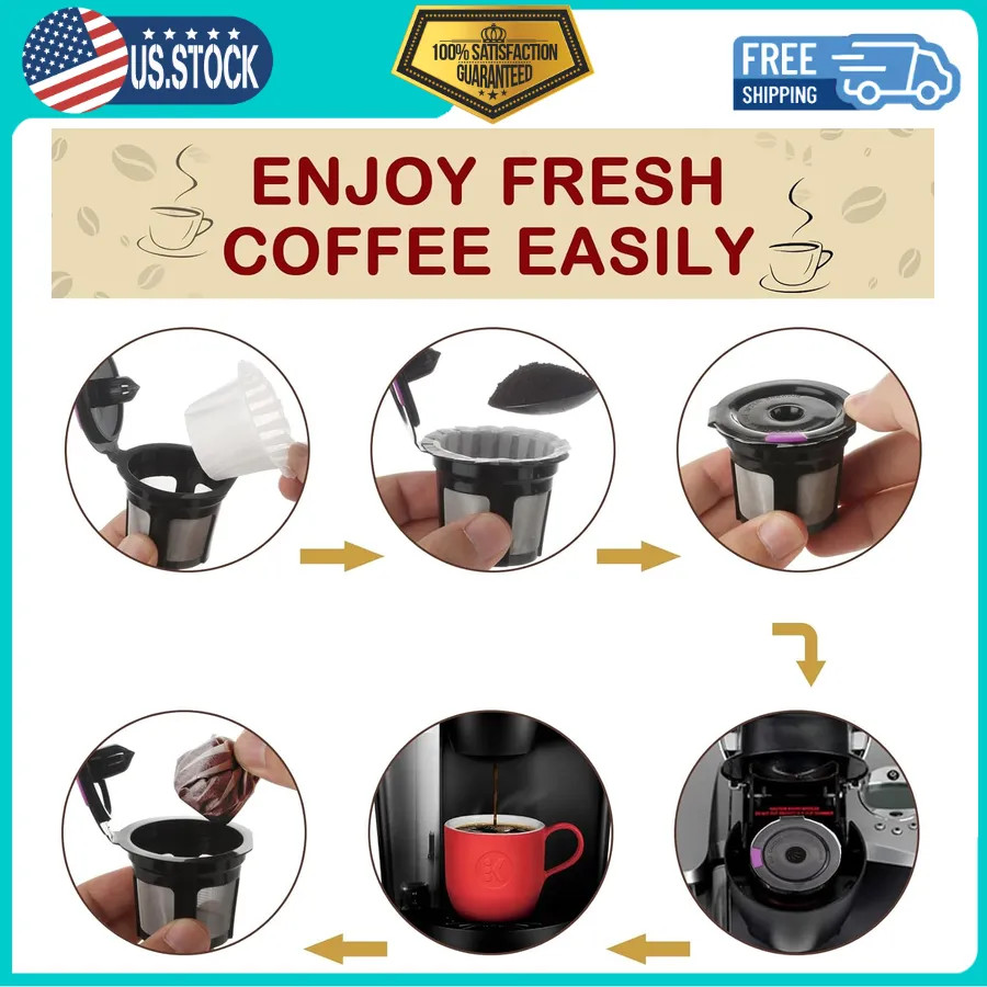 500 Disposable Paper Coffee Filters for Keurig Reusable K Cup Pods Universal Fit