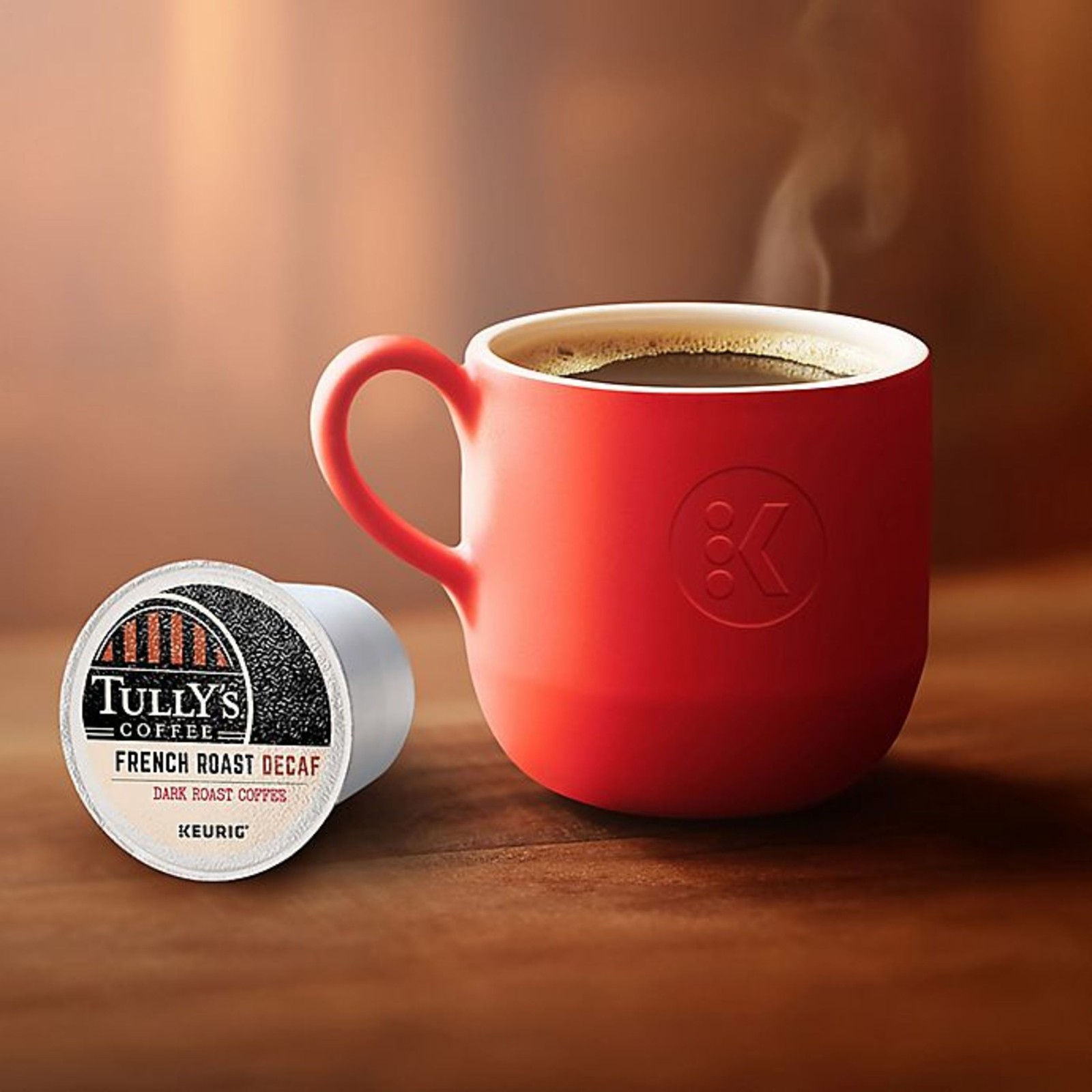 Tully’s Coffee French Roast Decaf, Keurig K-Cup Pod, Dark Roast, 96 Count