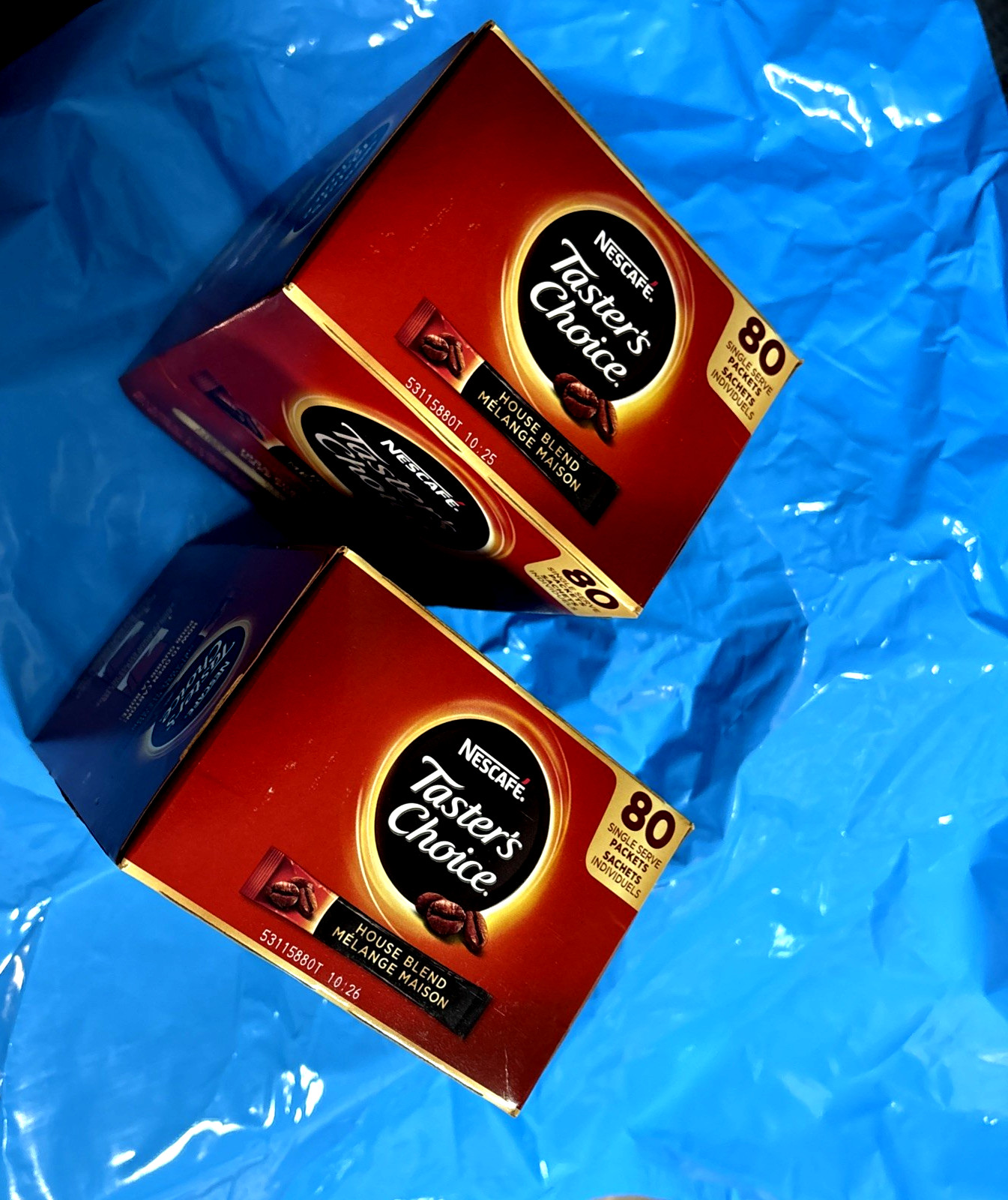 160 Packets Taster’s Choice House Blend Instant Coffee Single Serve Nescafe NEW
