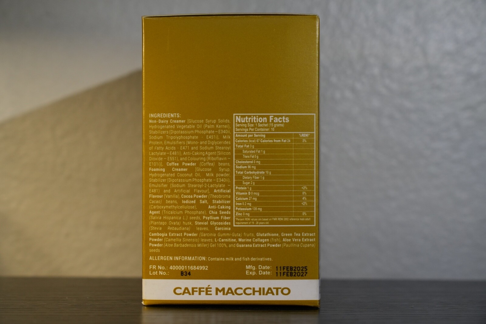 IAM Amazing Slim Café Macchiato – 10 Sachets Coffee with Garcinia & Stevia