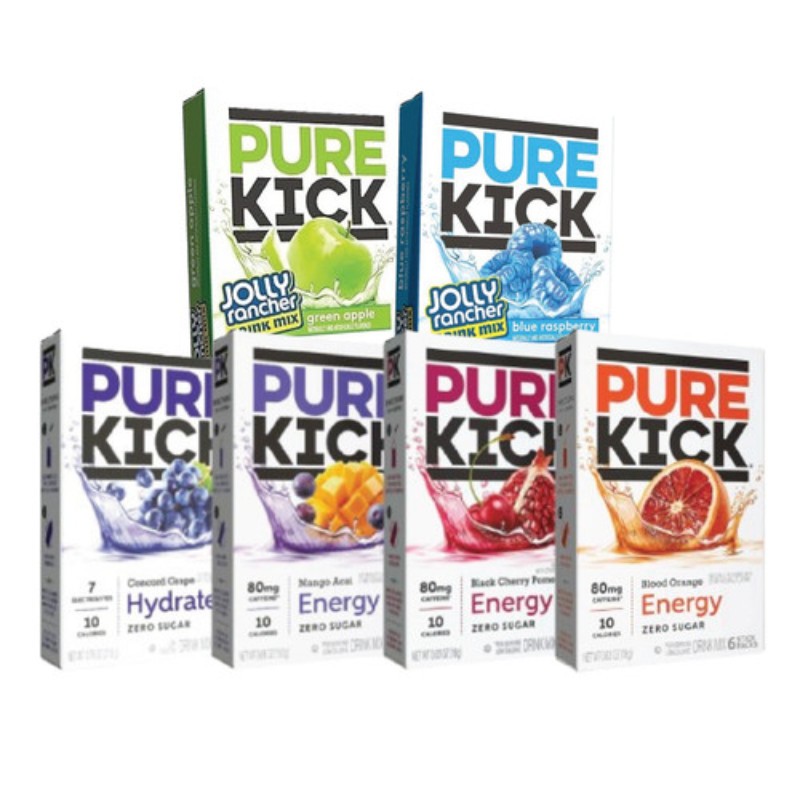 3x Pure Kick Hydrate Orange Creampop Drink Mix Water Enhancer Beverage New 6ct