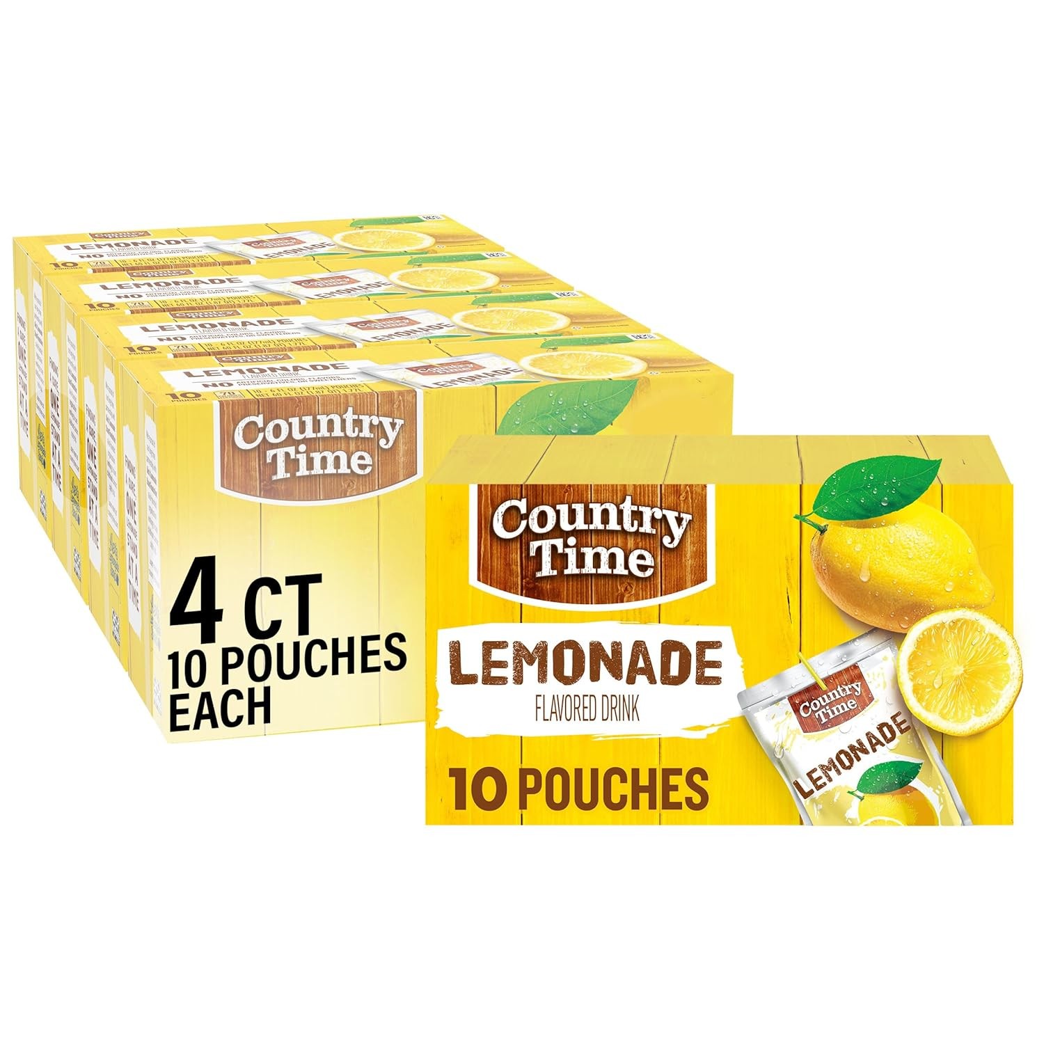 Lemonade Ready to Drink Flavored Drink Pouches 40 ct Pack 4 Boxes of 10 Drink