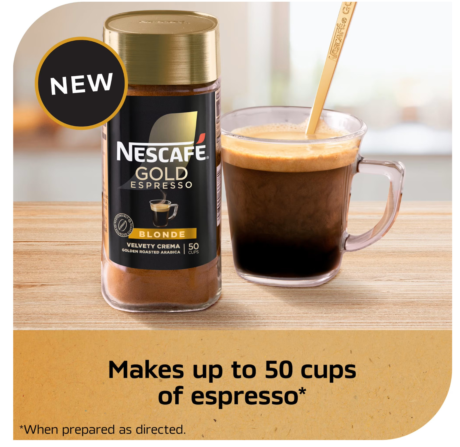 Nescafe Gold Espresso Blonde, Instant Coffee, 3.5 oz (Pack of 2)
