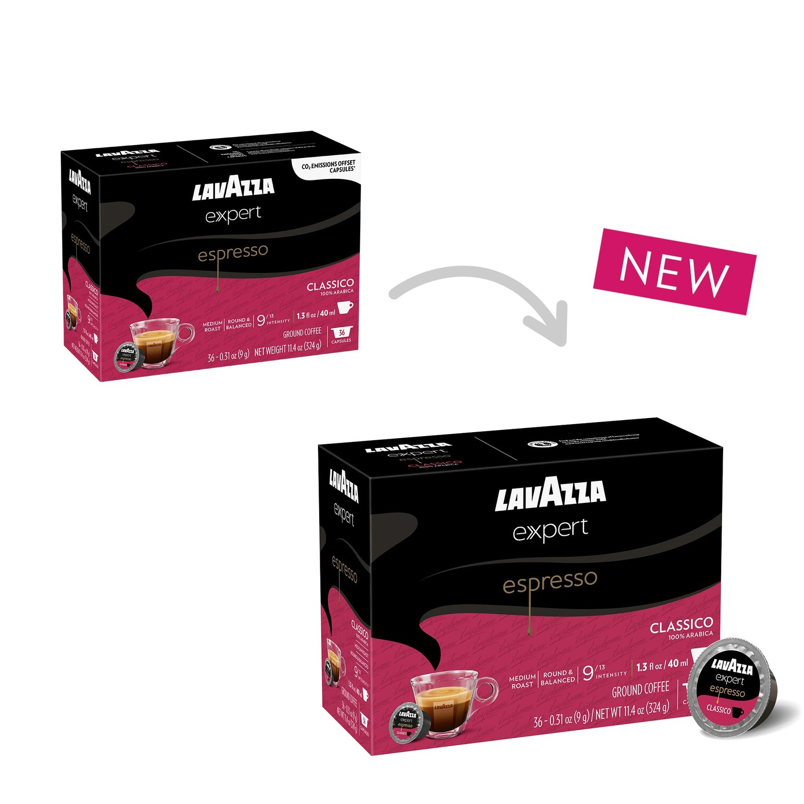 Lavazza Expert Espresso Classico Capsules Medium Roast 100% Arabica 36 Capsules
