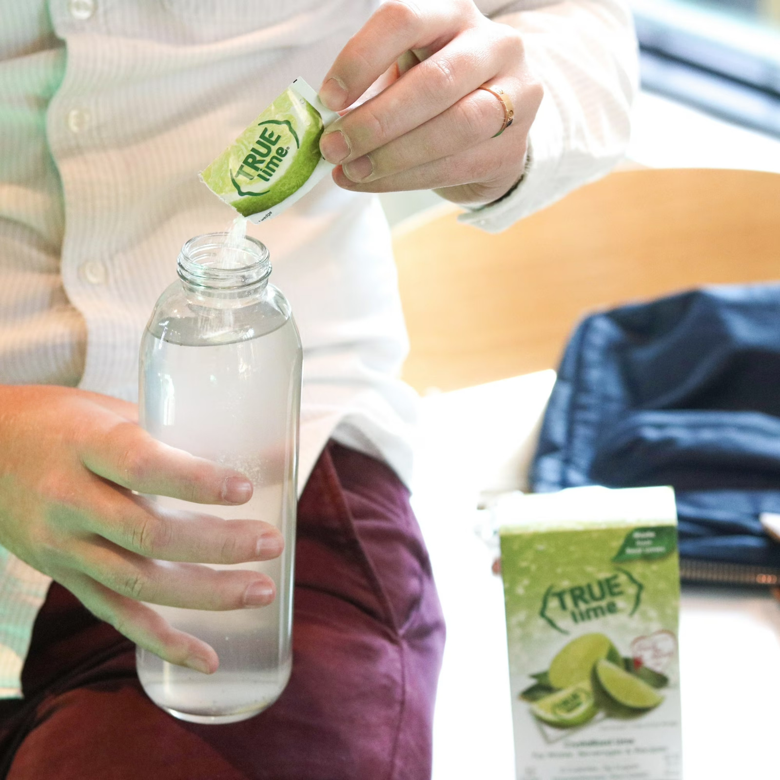 (100 Packets ) True Lime Sugar Free, On-The-Go, Caffeine Free Powdered Drink Mi