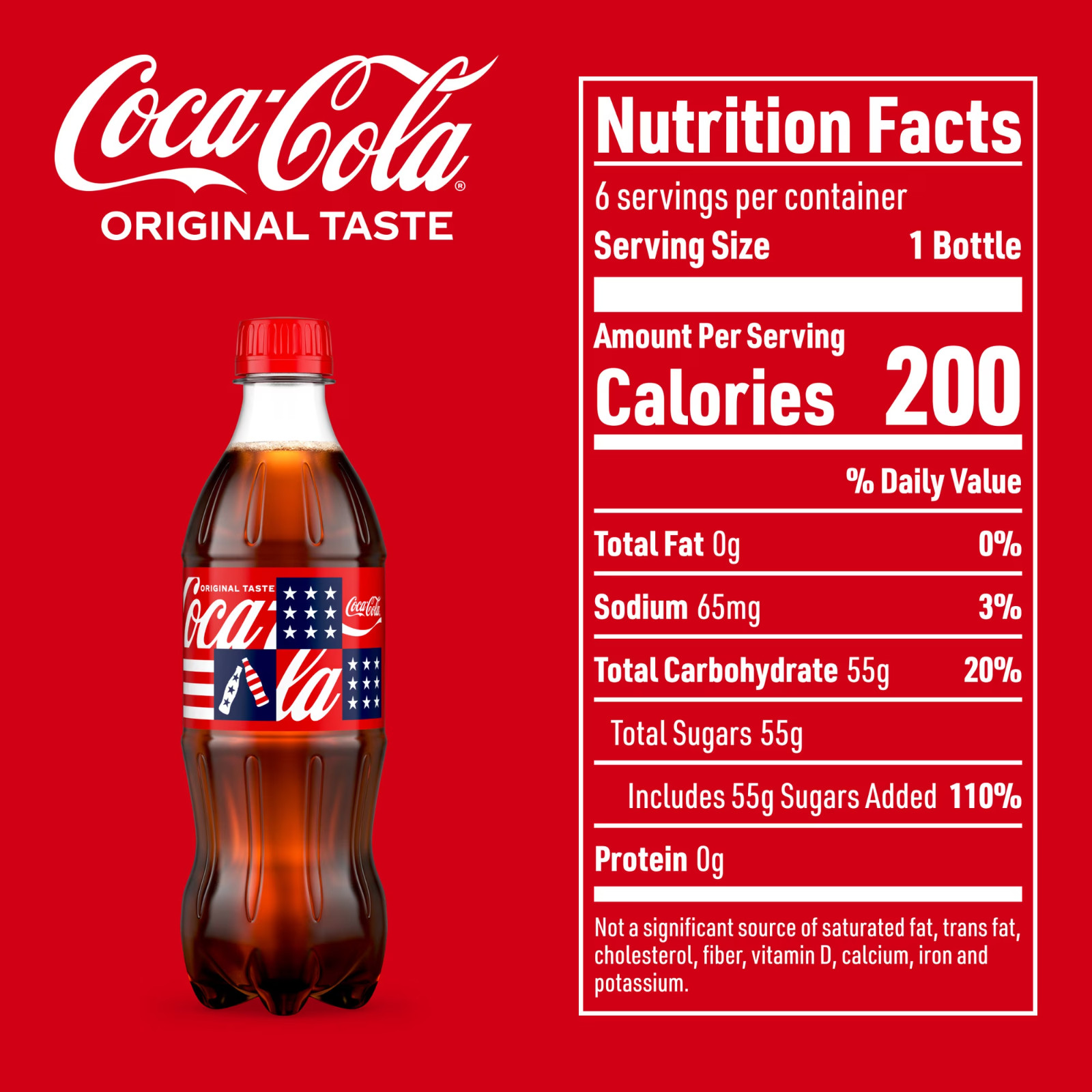 Coca-Cola Original Taste Soda, 16.9 fl. oz. Bottles, 6 Pack