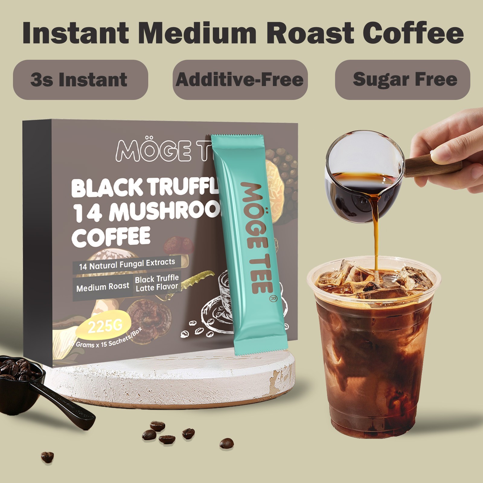 2 Pack 14 Mushroom Coffee 100% Authentic USA FREE SHIPPING, Brain & Immune Boost