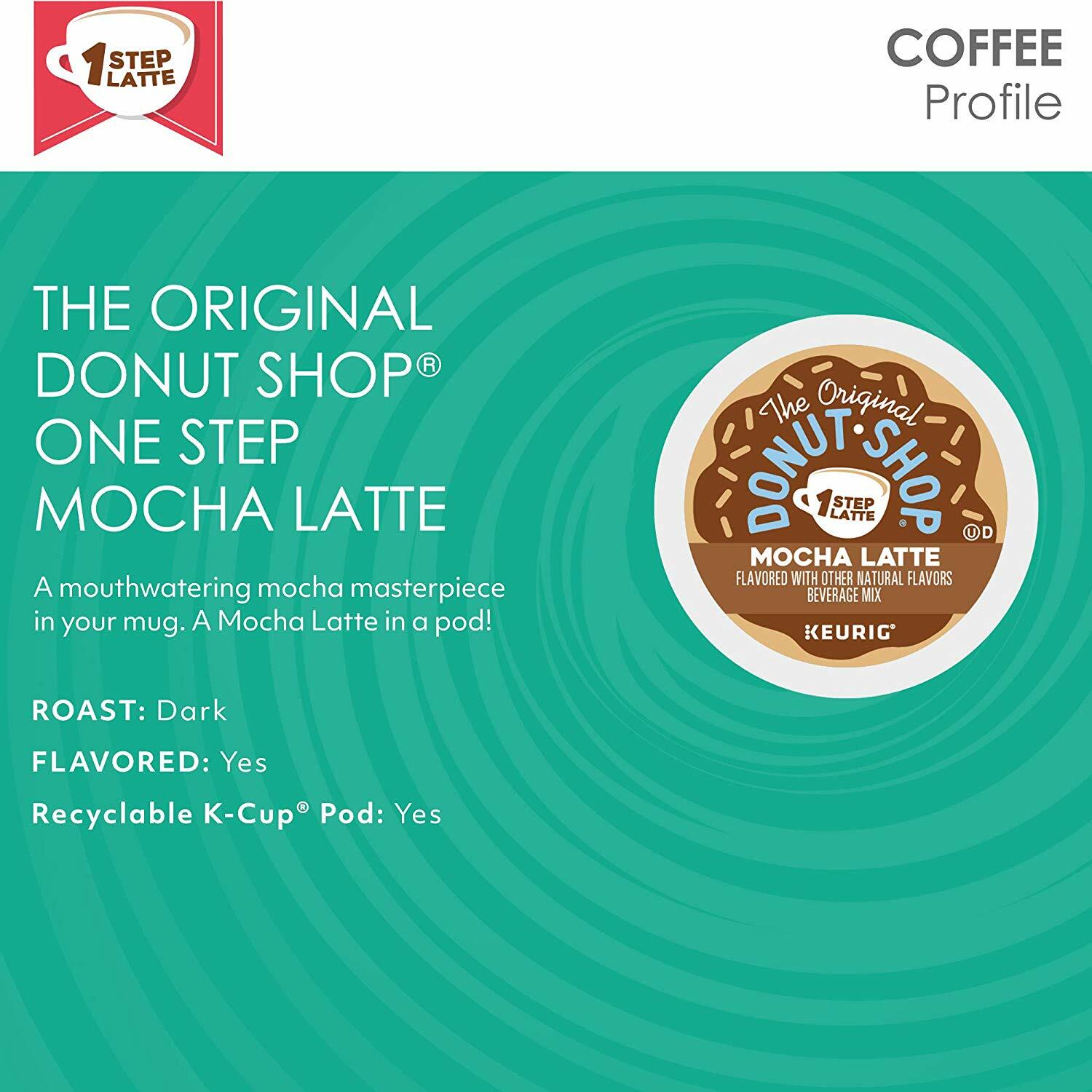 The Original Donut Shop Mocha Latte Coffee 20 to 160 K cup Pods Pick Any Size