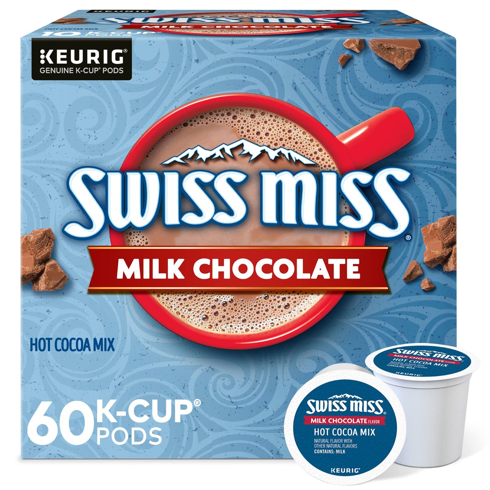 Rich Milk Chocolate Hot Cocoa K-Cup Pods for Keurig, 60 Count – Perfect for Cozy