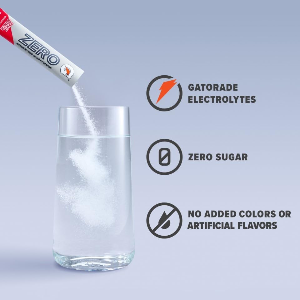 Gatorade Zero Sugar Electrolyte Powder Drink Mix, Glacier Freeze