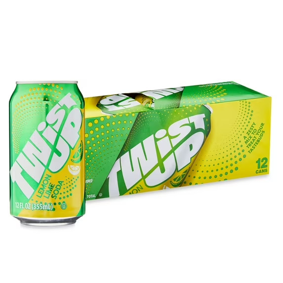Great Value Twist up Lemon Lime Soda Pop, 12 Fl Oz, 12 Pack Cans-free shipping