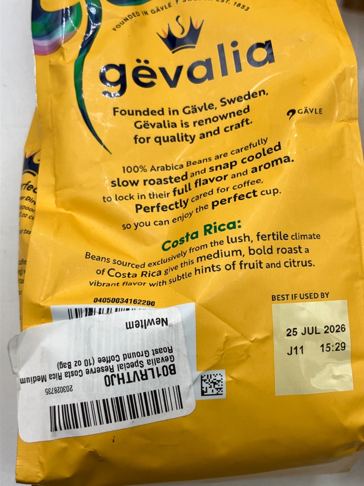 5 Pack Gevalia Special Reserve Costa Rica Ground Coffee Medium Roast 10 oz