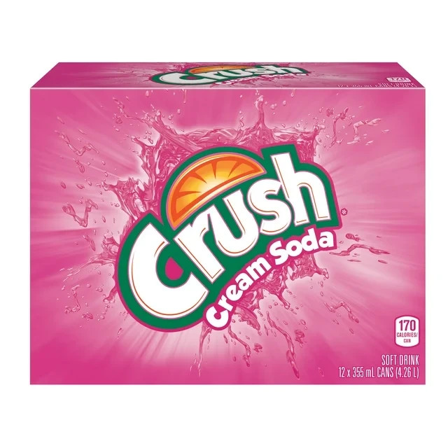 Crush Cream Soda Soft Drink Cans (12pk) 355ml 12 Fl. oz. – FREE SHIPPING