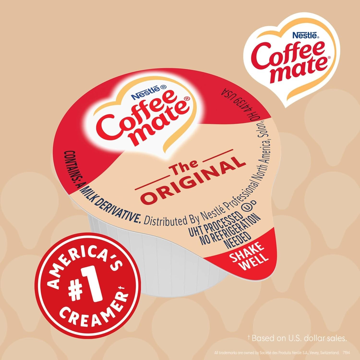 Nestle Coffee mate Original Liquid Coffee Creamer Singles, Box of 180