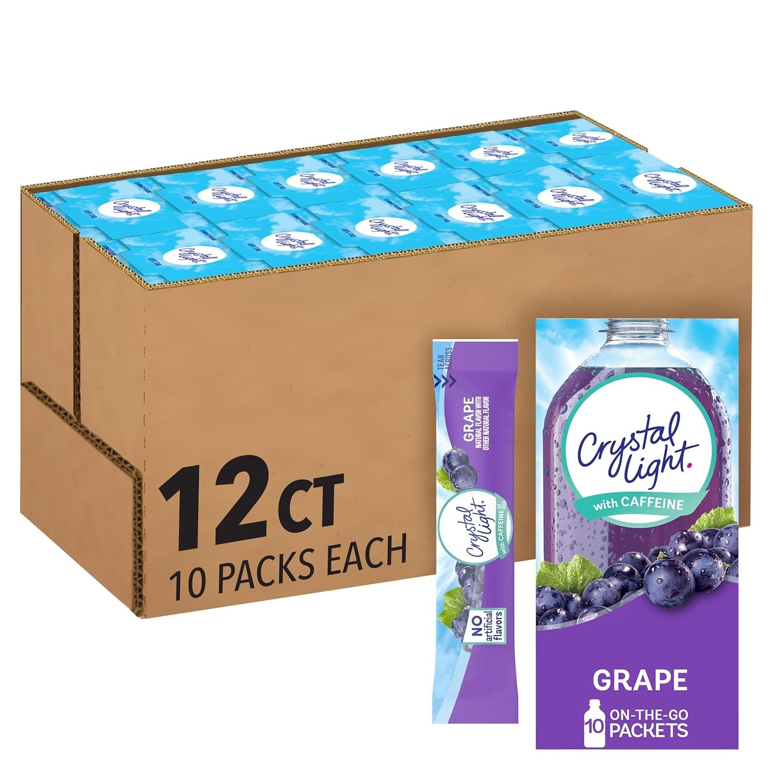 Convenient 120-Count Grape Caffeine Drink Mix – Zero Sugar for Anytime Enjoyment