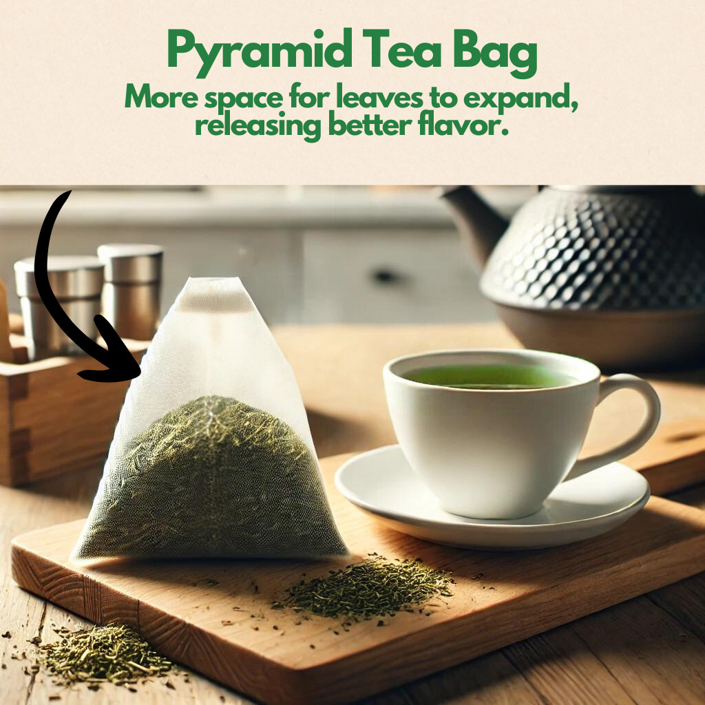Organic Matcha Green Tea – 100 Count (Plant-Based Pyramid Tea Bags) | Ceremonial