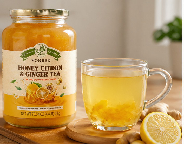 2 Pack Vonbee Honey Citron and Ginger, 4.4lb