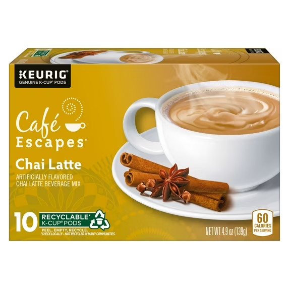 Café Escapes Chai Latte 10 count Tea Pods