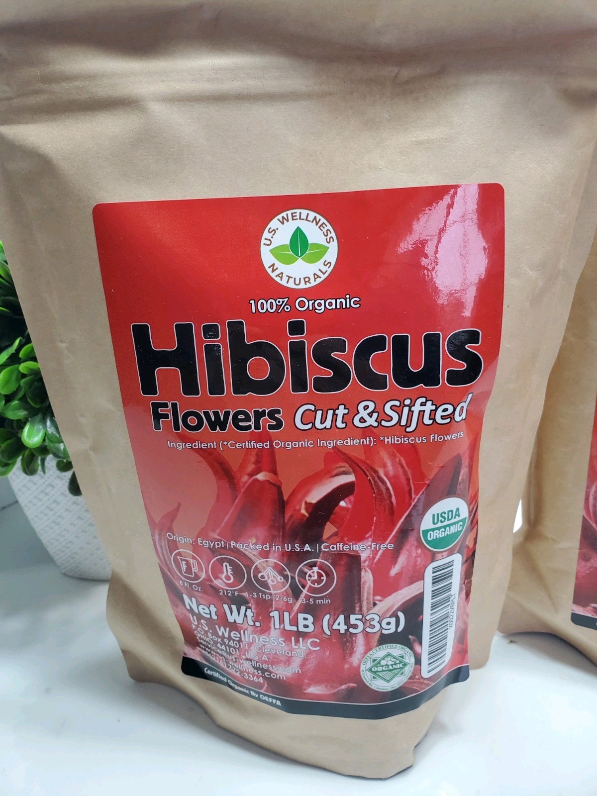 2 Bags – Hibiscus Tea 1LB, 100% CERTIFIED Organic Hibiscus Flowers 🌺 NEW