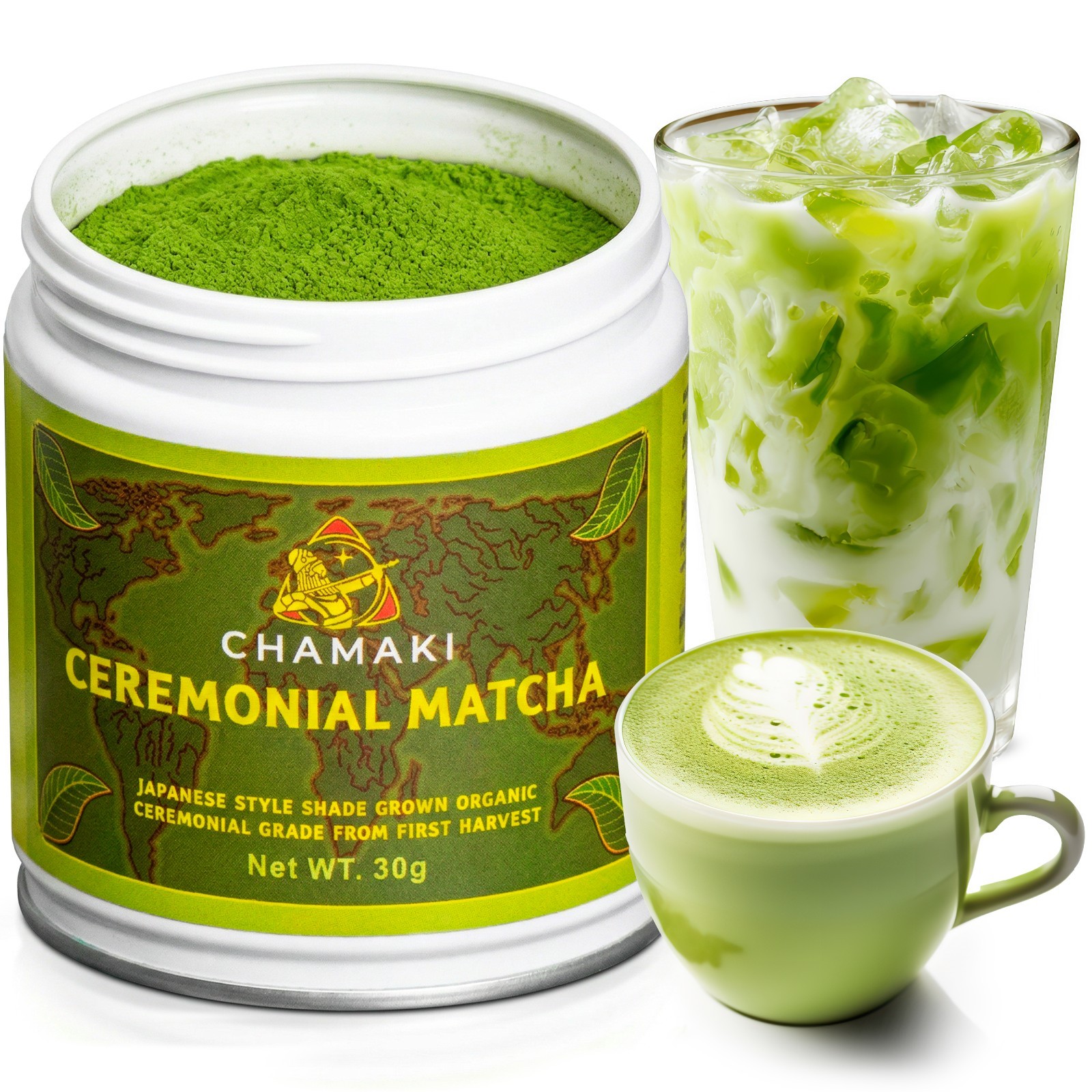 Chamaki Ceremonial Matcha Powder-First Harvest Japanese Style Organic 30g