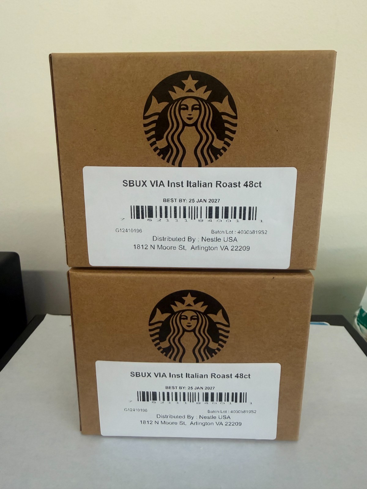 Starbucks VIA Instant Coffee Italian Roast Dark 96 Packets EXP JAN 2027 Bulk