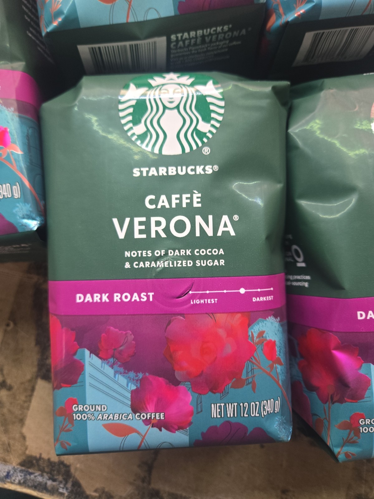 (6 Pack) Starbucks Caffe Verona Coffee 12oz Bag( BB 18AUG 2026)
