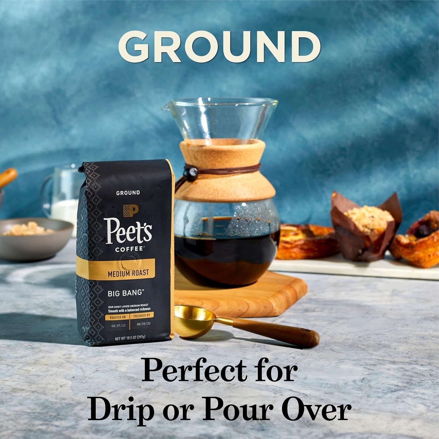 , USDA Organic Dark Roast Ground Coffee – French Roast 18 Ounce Bag