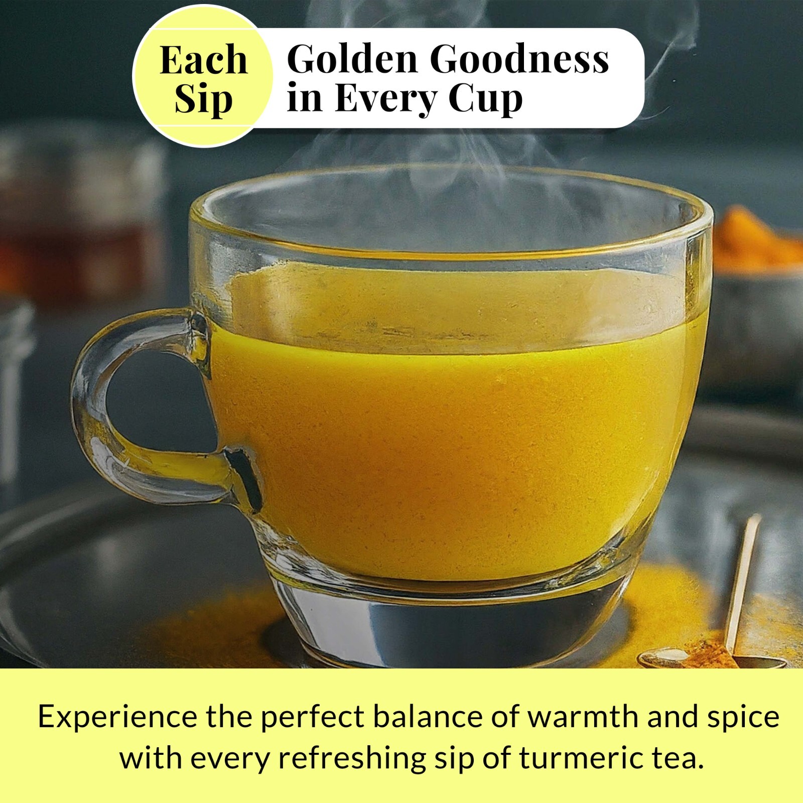 75 Turmeric Tea Bags, Turmeric, Black Pepper Blend, 100% Natural Turmeric Blend