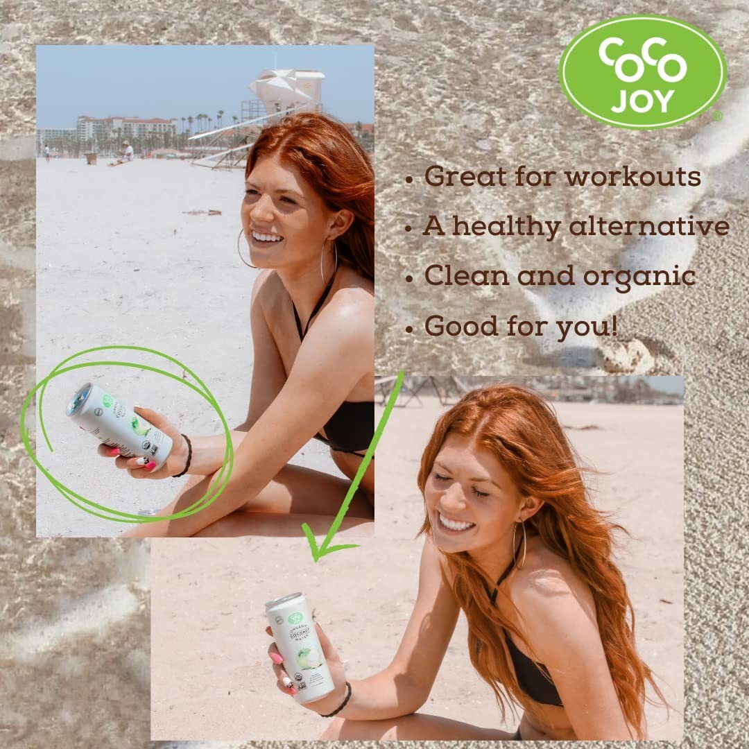 6 Pack – CoCo Joy Natural Coconut Water, 100% Coconut Water, Fresh