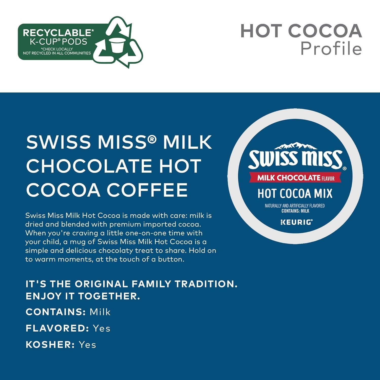 Single-Serve Milk Chocolate Hot Cocoa Pods, 60 Count, Sweet Treat Anytime