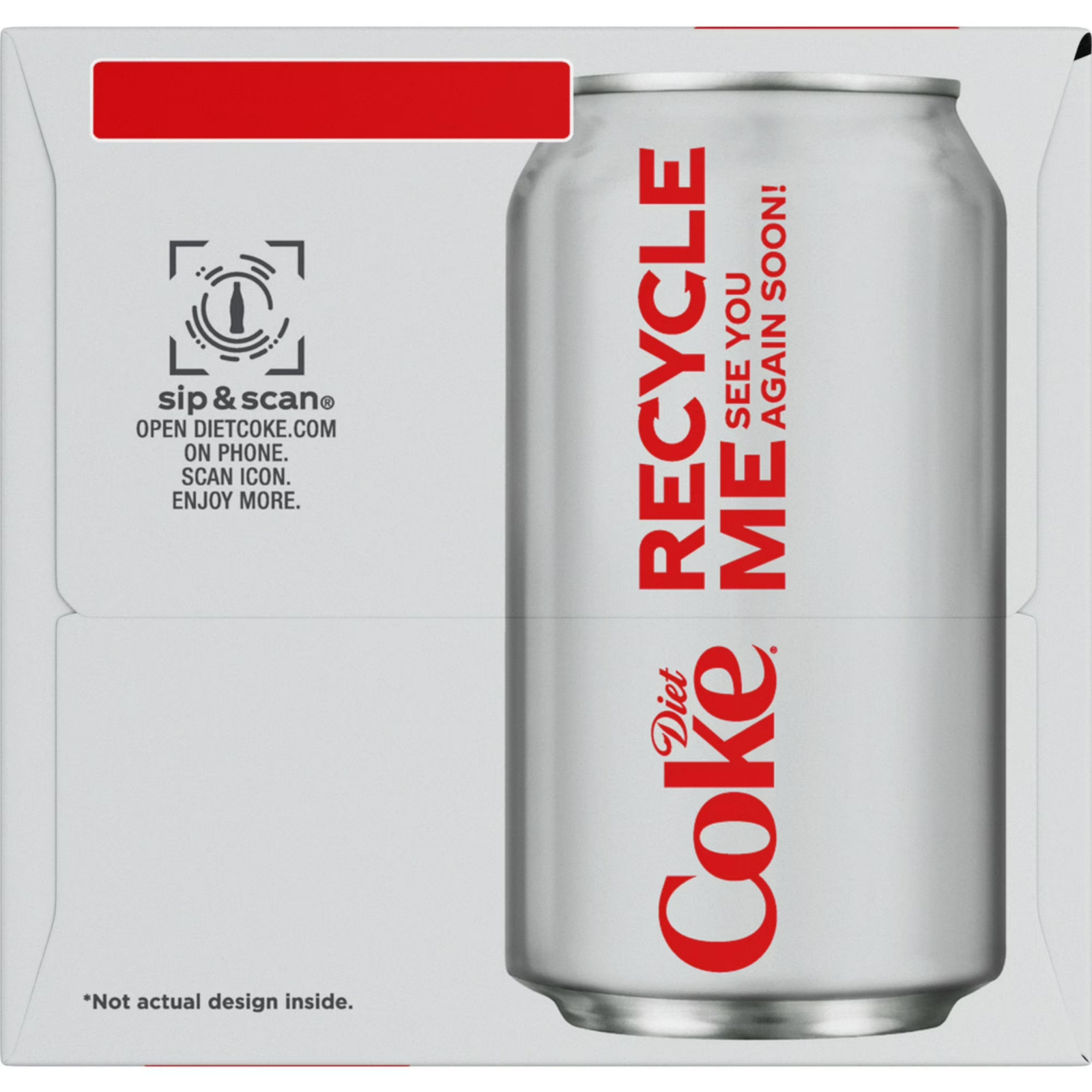 Diet Coke Soda Soft Drinks, 12 fl oz Fridge Pack Cans, 12 Pack @