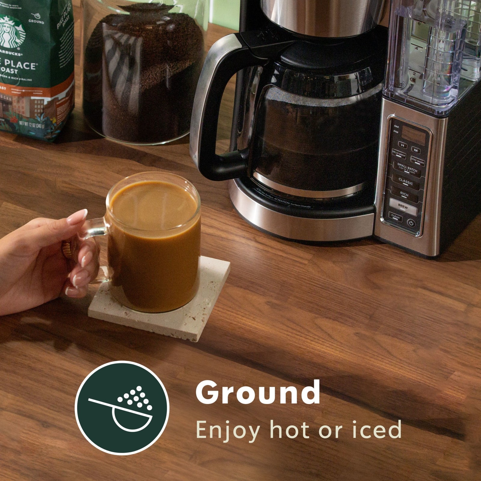 Starbucks French Roast, Ground Coffee, Dark Roast Hot or Iced Coffee, 12 oz