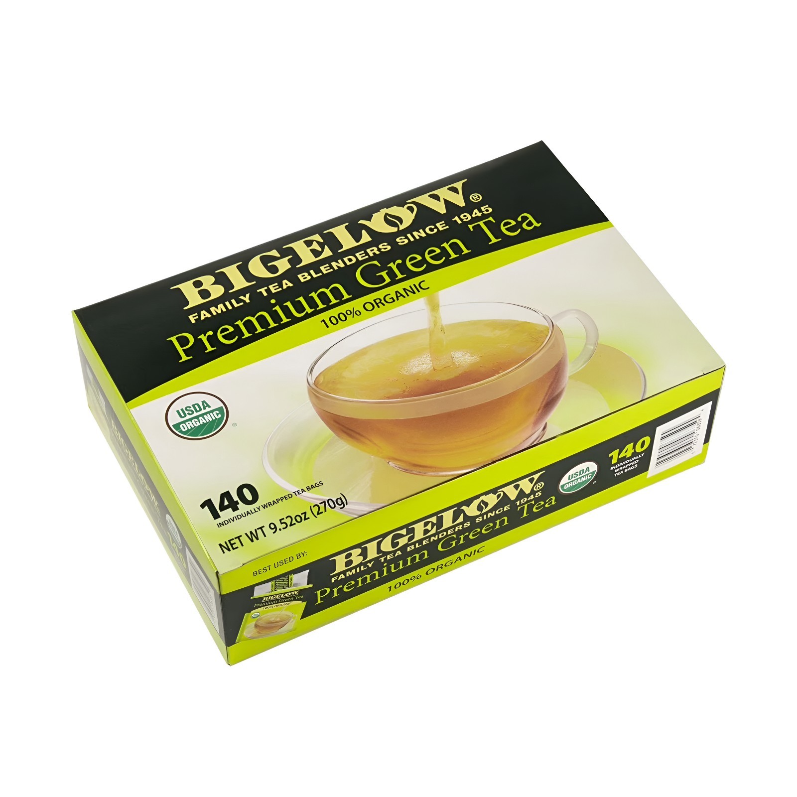 Bigelow Premium Organic Green Tea 140 Count Bags Healthy.