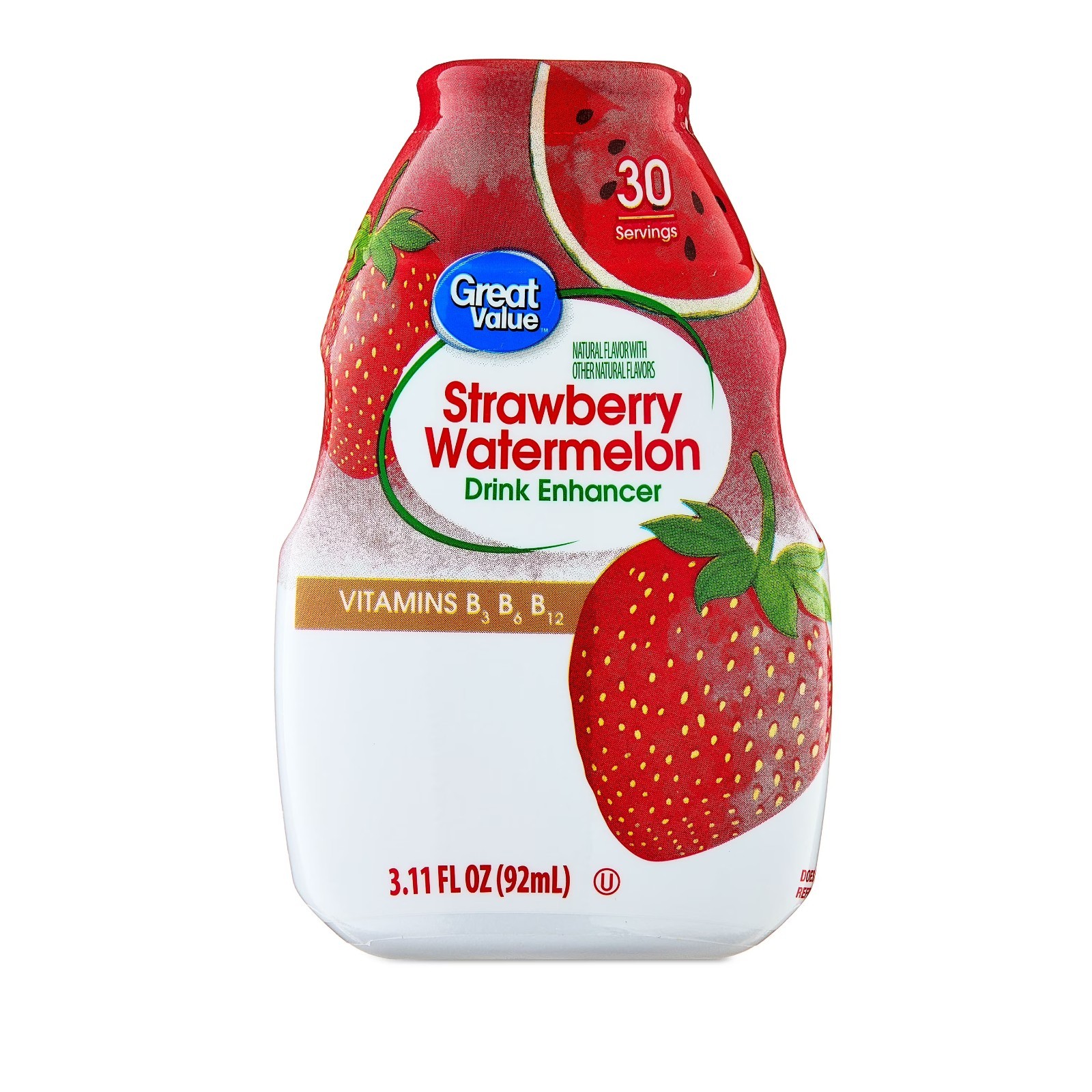 2 pack, Great Value Strawberry Watermelon Liquid Drink Enhancer, 3.11 fl oz.