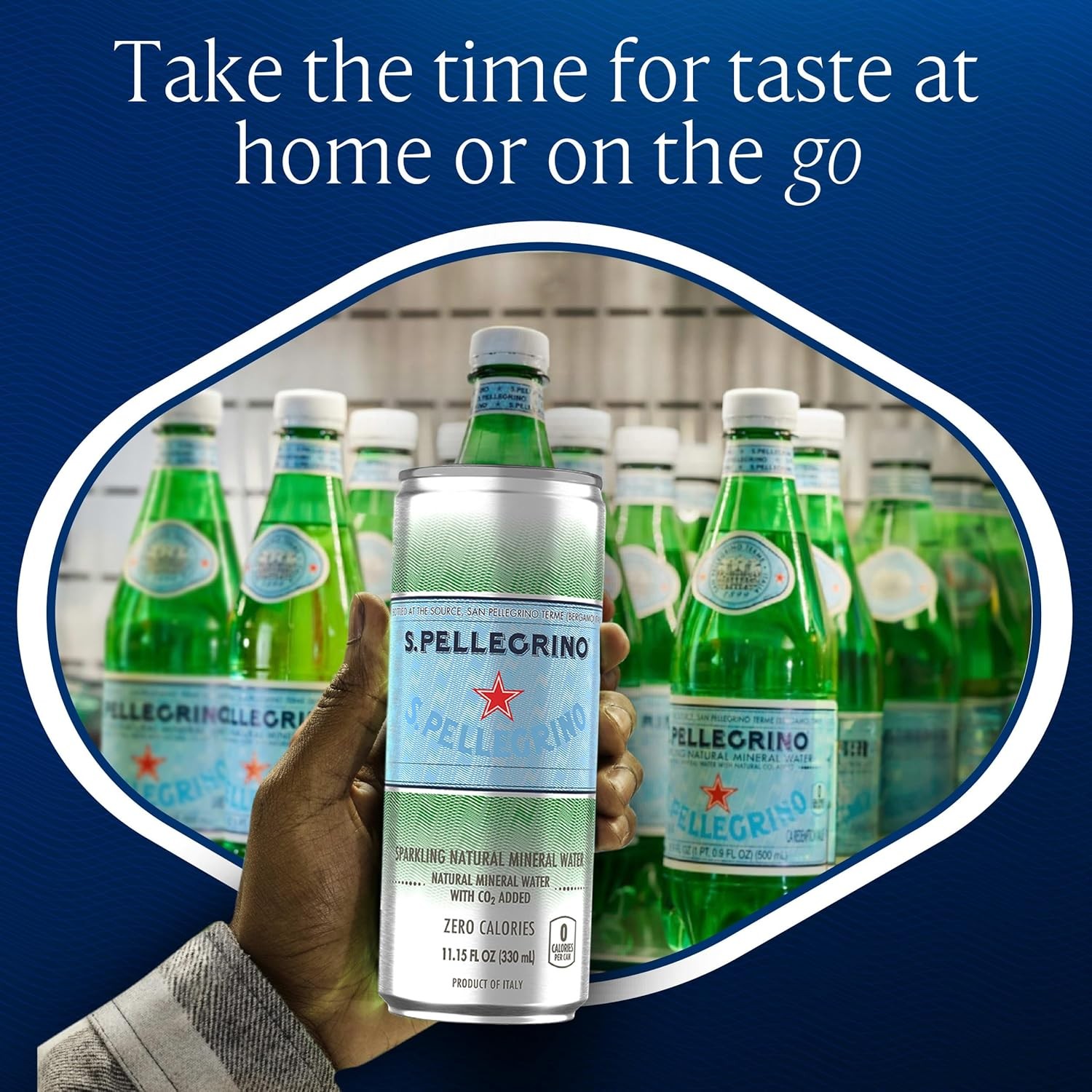 S.Pellegrino Sparkling Natural Mineral Water 11.15 Fl Oz 8 Pack Water Beverage
