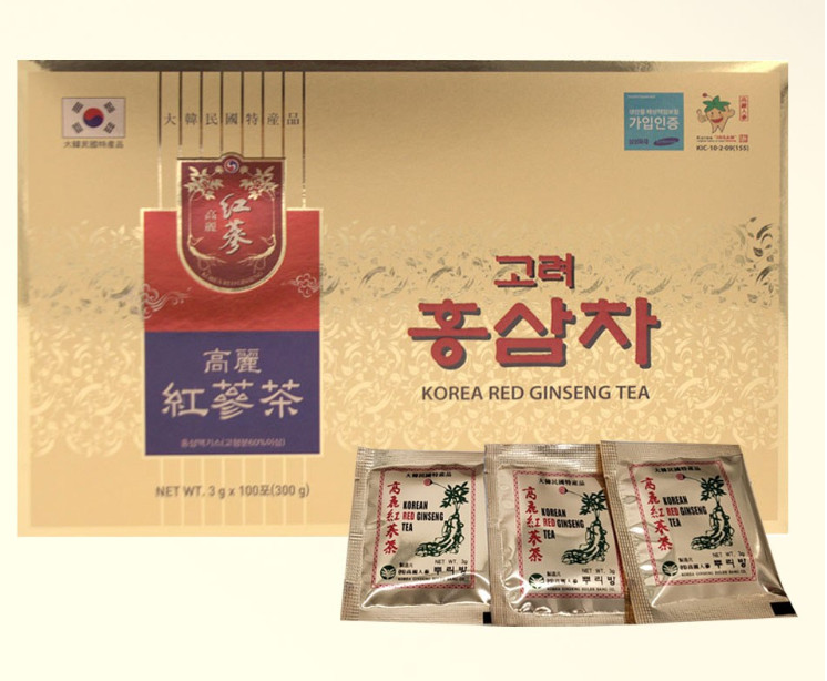 Korean Red Ginseng Tea (Hongsam) 3g x 100 Bags Instant Powder 300g Korea