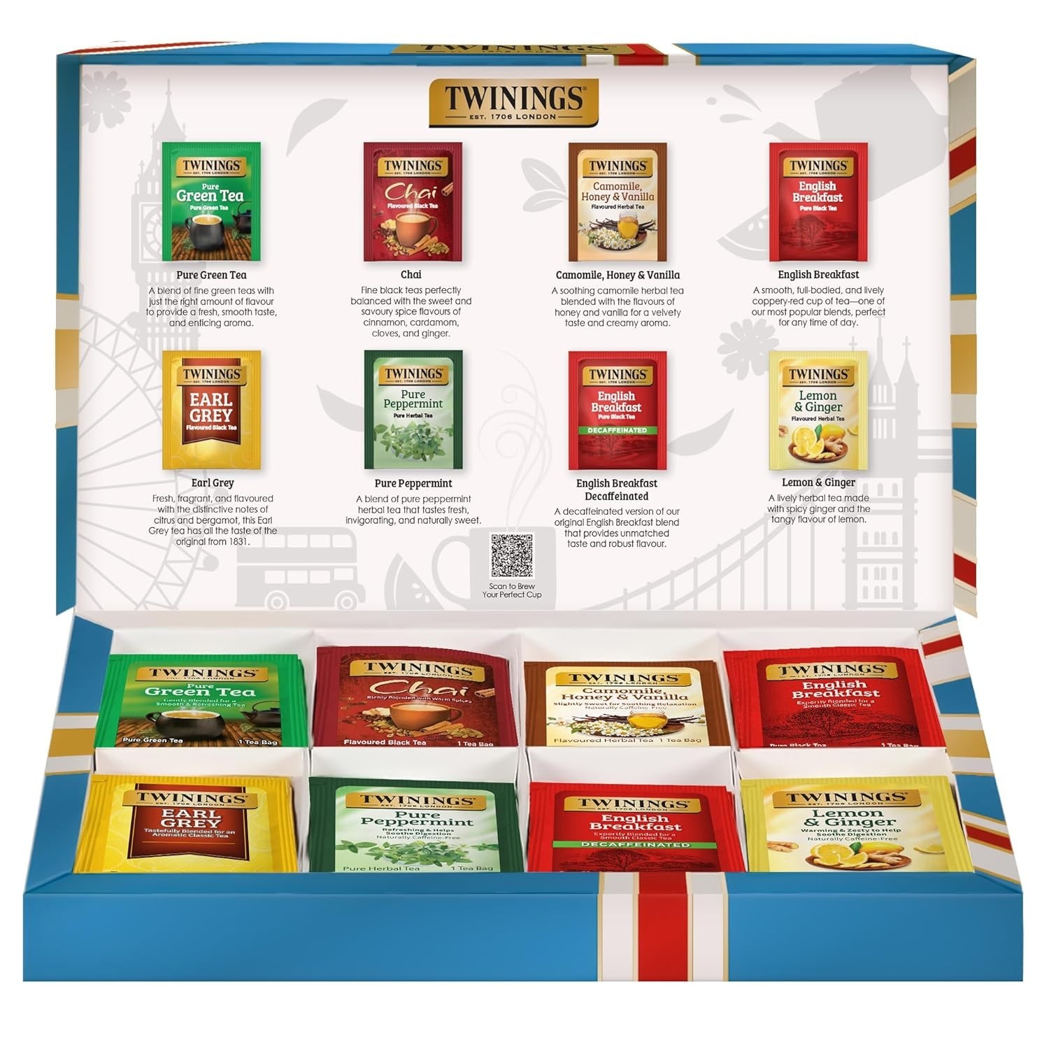 Tea Classics Collection Gift Box Variety Sampler, 48 Tea Bags Pack of 1, Enjo…
