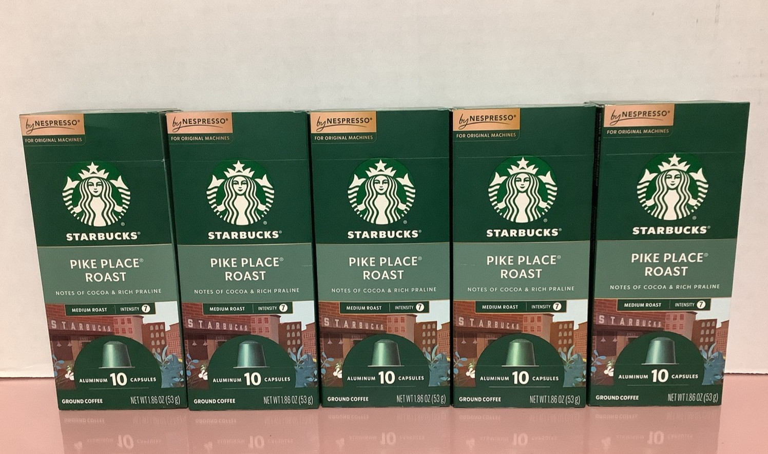 50 count by NESPRESSO Starbucks Pike Place Aluminum Capsules 08/26
