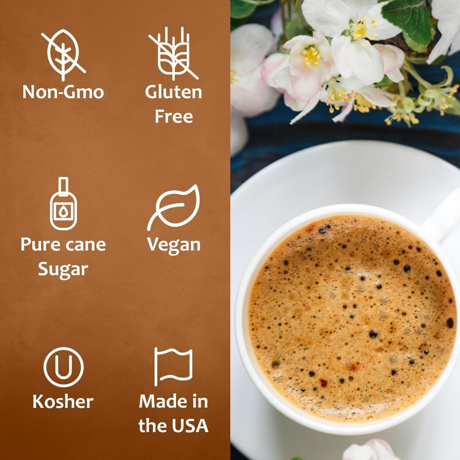 Syruvia French Vanilla Syrup 25.4 fl oz, Kosher, Gluten-Free, Perfect for Coffee