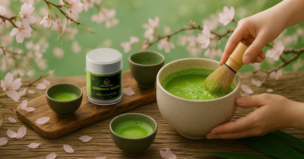 Chamaki Ceremonial Matcha Powder-First Harvest Japanese Style Organic 30g